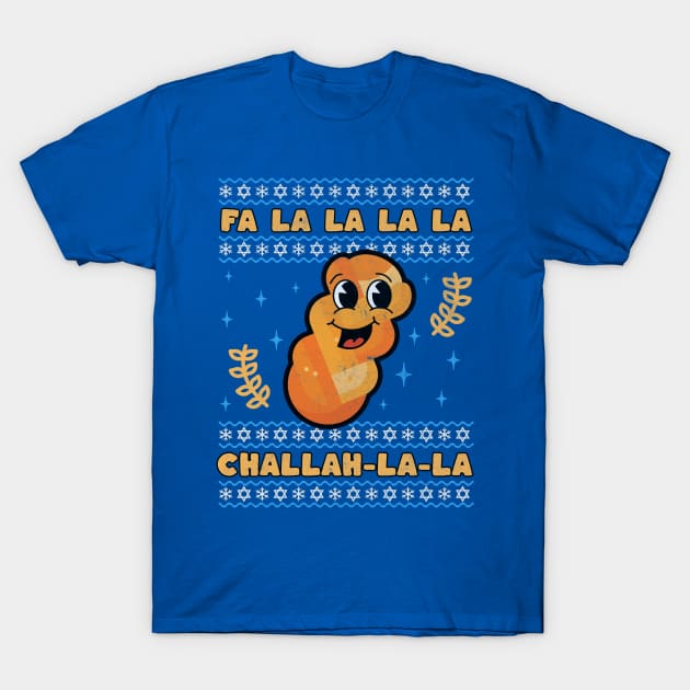 Puffy P Ugly Hanukkah Sweater Fa La La Challah Ugly Christmas Sweater Chrismukkah Gift T Shirt